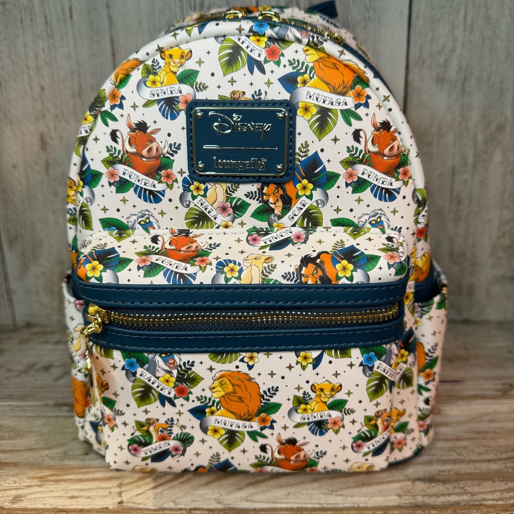 Loungefly Disney Lion King Tattoo Mini Backpack NWT